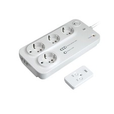 Multipresa filtrata, 4 uscite con telecomando e protezione linea telefonica