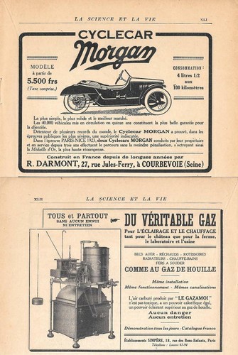Cyclecar morgan du veritable - cyclecar,