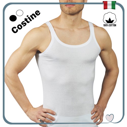 Canotta costine uomo intima - canotta,