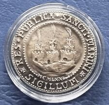MEDAGLIA ARGENTO 800 REPUBBLICA SAN MARINO TITANO PATRONO ANTICHI SIGILLI 1971