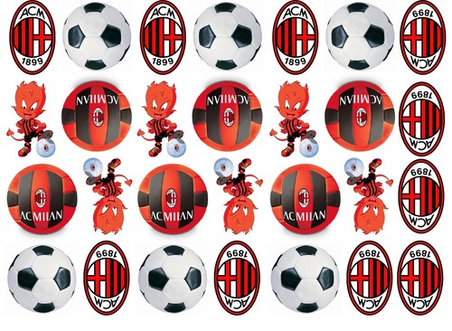 Cialda milan calcio cupcake - cialda,