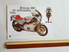 BIMOTA SB3 1979 depliant originale moto testo INGLESE brochure  