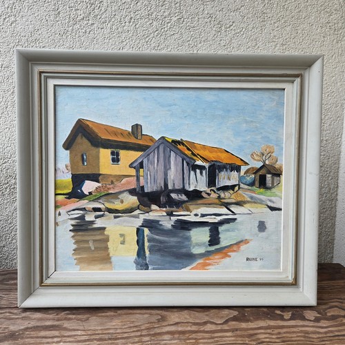 Dipinto olio svedese con