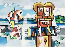 IBRAHIM KODRA: Rara Litografia di cm. 70x50 Firmata, Numerata, Timbro. STUPENDA!