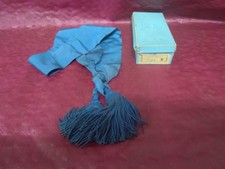 FASCIA/SCIARPA AZZURRA DA UFFICIALE VINTAGE REGIO ESERCITO COMPLETA DI SCATOLA