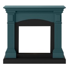 Cornice per Camino Decorativa Tagu Magna in Legno MDF Turchese