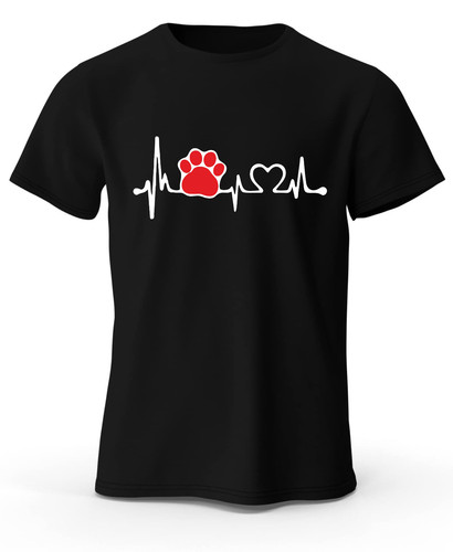 Shirt elettrocardio zampa - t-shirt,