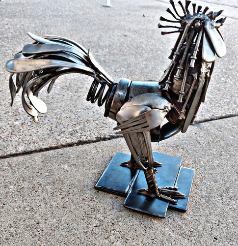 Scultura pollo gallo arte