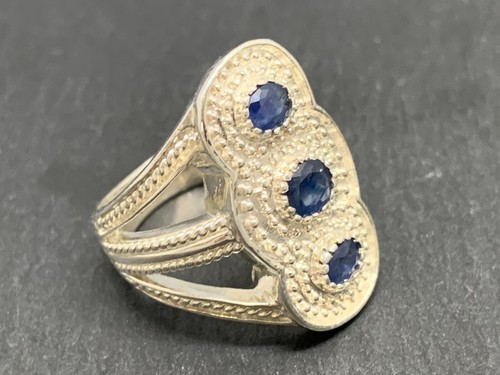 Anello zaffiro argento - , 925