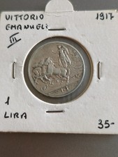 Regno d'Italia - n.1 moneta da 1 lira anno 1917 - Vittorio Emanuele III