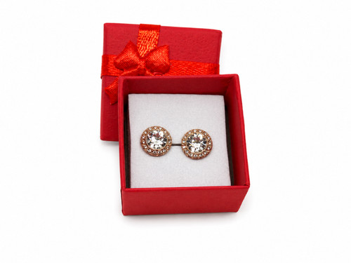 Orecchini rotondi swarovski - orecchini,