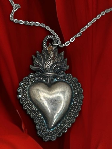Collana cuore voto metallo - collana,