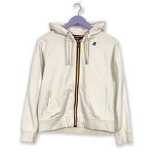 Felpa K way bianca con zip e cappuccio - Taglia S donna