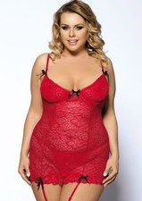 Basco Rosso Con Reggicalze e