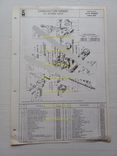 Weber carburatore 40 DCOE 112-113 Alfa Romeo Alfetta 2000 1978 catalogo ricambi