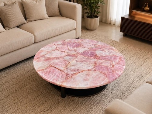 Tavolo quarzo rosa - quarzo,