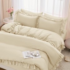 3 Pezzi Copripiumino Panna