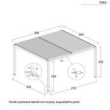pergola bioclimatica 3x3.6 M