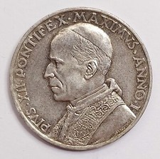 Vaticano stupenda 5 lire 1939 FDC argento Pio XII