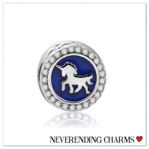 Charm perle europee - , unicorno
