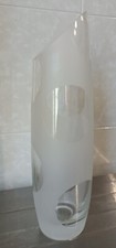 Vaso Trasparente Space Age Alto 31 Cm Base 6 Cm ∅ Vintage Anni 70 Design Vetro