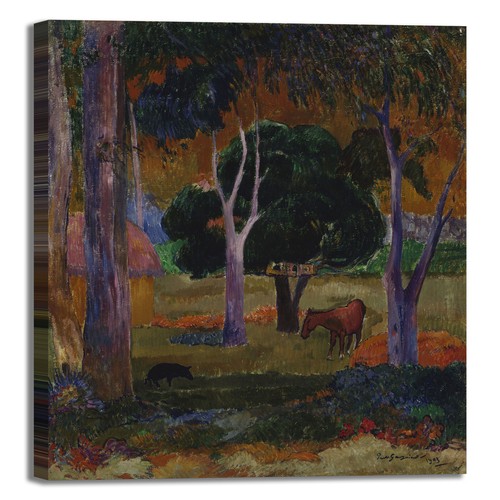 Gauguin paesaggio maiale