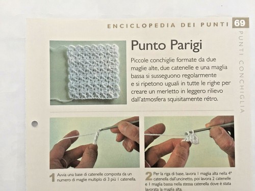 Scheda tecnica punti uncinetto - scheda,