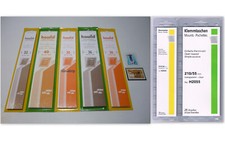 STRISCE PER FRANCOBOLLI A SCELTA FONDO NERO O TRASPARENTE