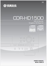 Yamaha CDR-HD1500 HDD Lettore