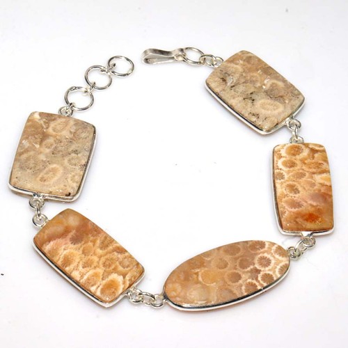 Bracciale corallo fossile