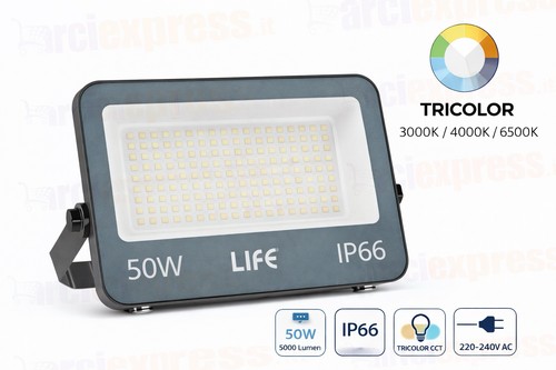 Life faretto grigio ip66 - grigio, led