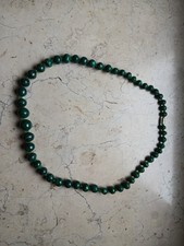 collana vintage perle di malachite verde