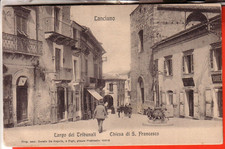 CARTOLINA  LANCIANO NON VIAGGIATA PRIMI 900 LARGO DEI TRIBUNALI ANIMATA E CHIESA