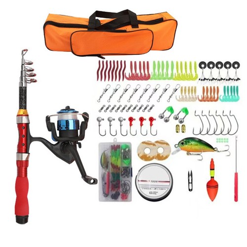 Canna pesca rossa portatile - pesca,