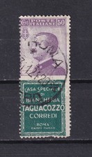 ITALIA 1924-25 REGNO PUBBLICITARI USATO 50 CENT TAGLIACOZZO