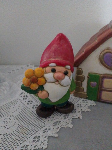 Gnomo thun con fiore - con,