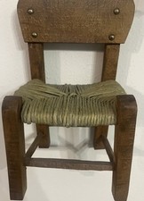 Sediolina Fatta A Mano Impagliata