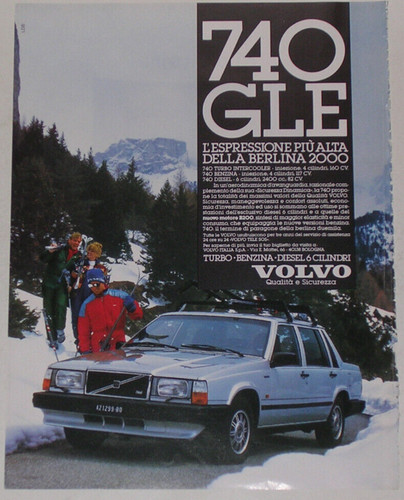 Advert pubblicità 1985 volvo - advert,