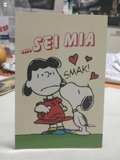 Cartolina Postale Snoopy Lucy Lucille Van Pelt Peanut Special " Sei Mia Smack"