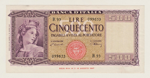 500 lire ornata perle - 500,