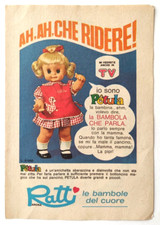 Pubblicita' Bambola Ratti Petula La Bambola Che Parla Batman Mazzola 1968(T6)