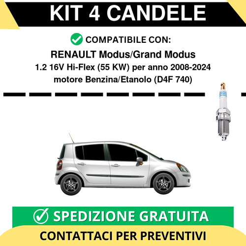 Kit candele per renault - 4,