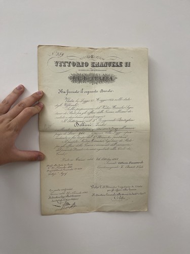 Decreto originale 1868 - ,