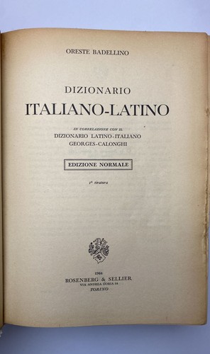 Dizionario italiano latino - dizionario,
