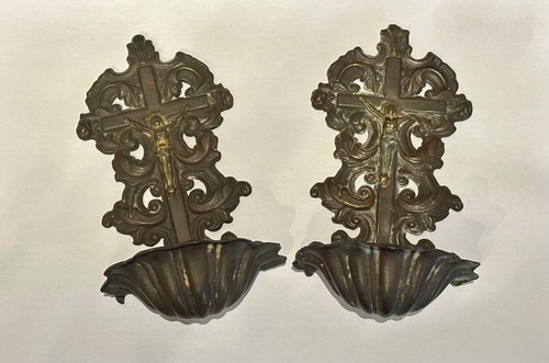 Coppia acquasantiere antiche - coppia,
