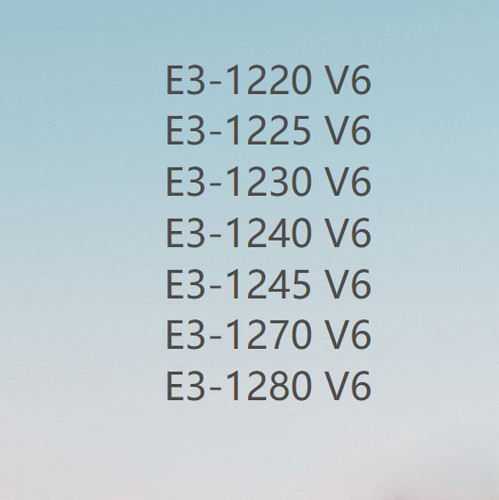 Intel xeon 1220v6 - xeon, e3-1225v6
