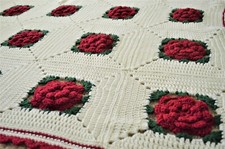 Coperta afgana nonna quadrata