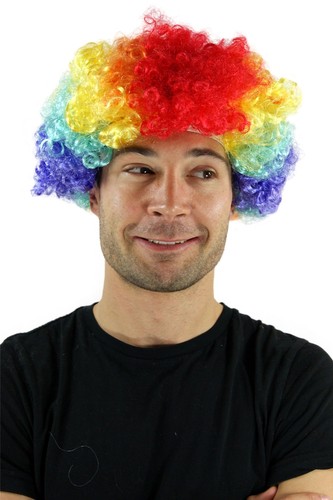 Parrucca carnevale ricci - carnevale, clown