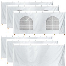Kit Parete Laterale Vinile per Tenda 20x40 Tettoia Esterno Festa Gazebo Pareti Laterali Matrimonio