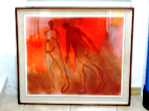 Quadro figure rosso olio - quadro, "figure